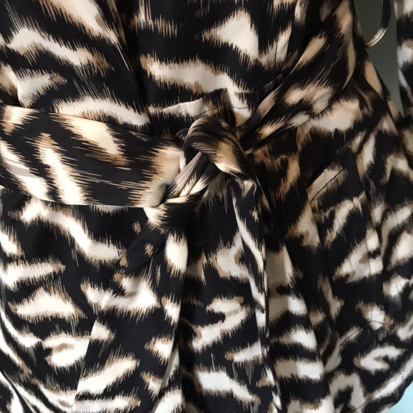 Sandro Studio Leopard Animal Print Jacket Button Up with Belt Mid Length Sz M - Picture 3 of 11